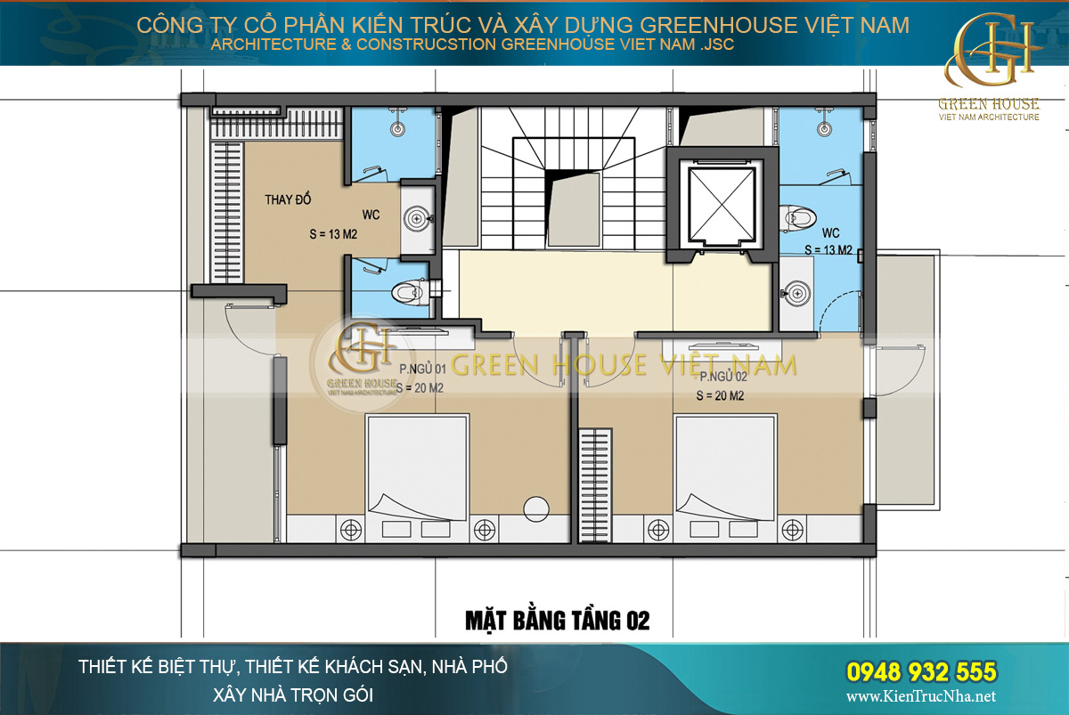 thiết kế nội thất biệt thự tân cổ điển waterfront Hải Phòng