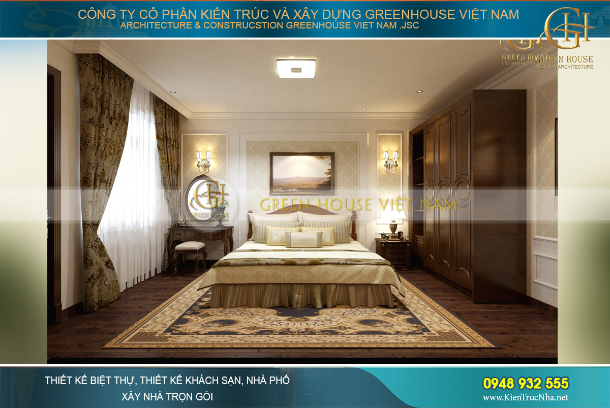 thiết kế nội thất biệt thự tân cổ điển waterfront Hải Phòng