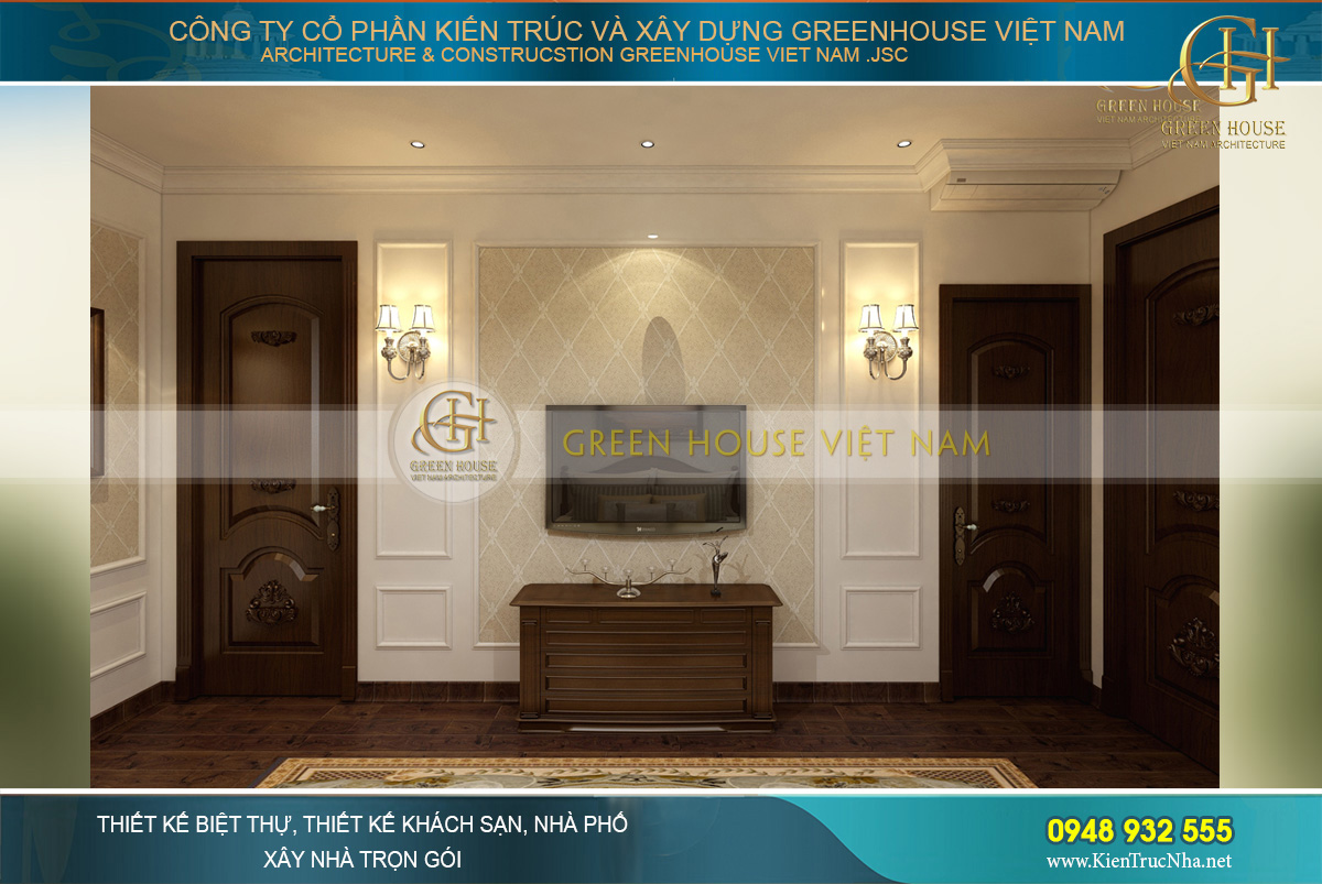 thiết kế nội thất biệt thự tân cổ điển waterfront Hải Phòng