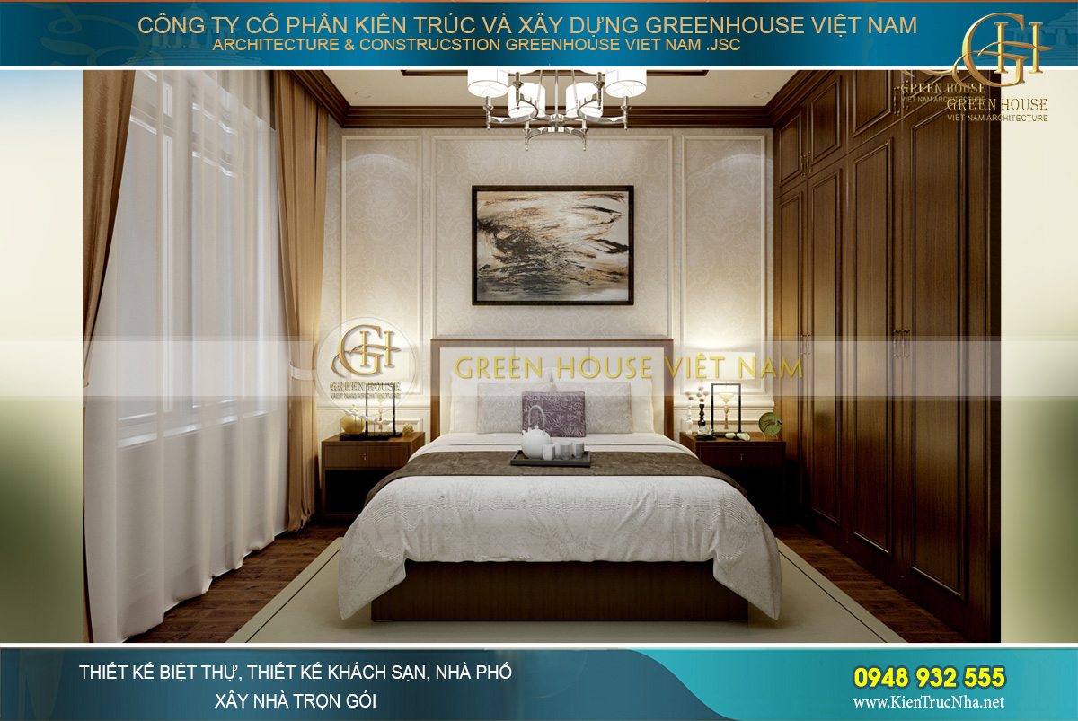 thiết kế nội thất biệt thự tân cổ điển waterfront Hải Phòng