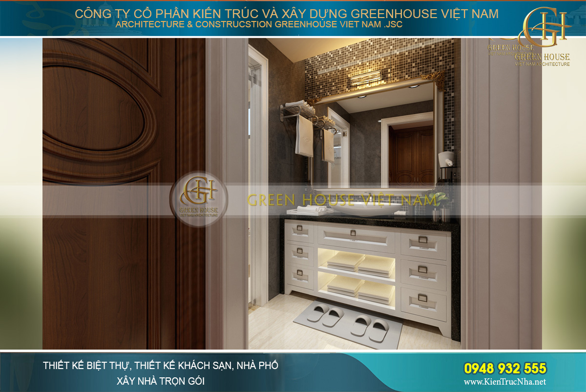 thiết kế nội thất biệt thự tân cổ điển waterfront Hải Phòng