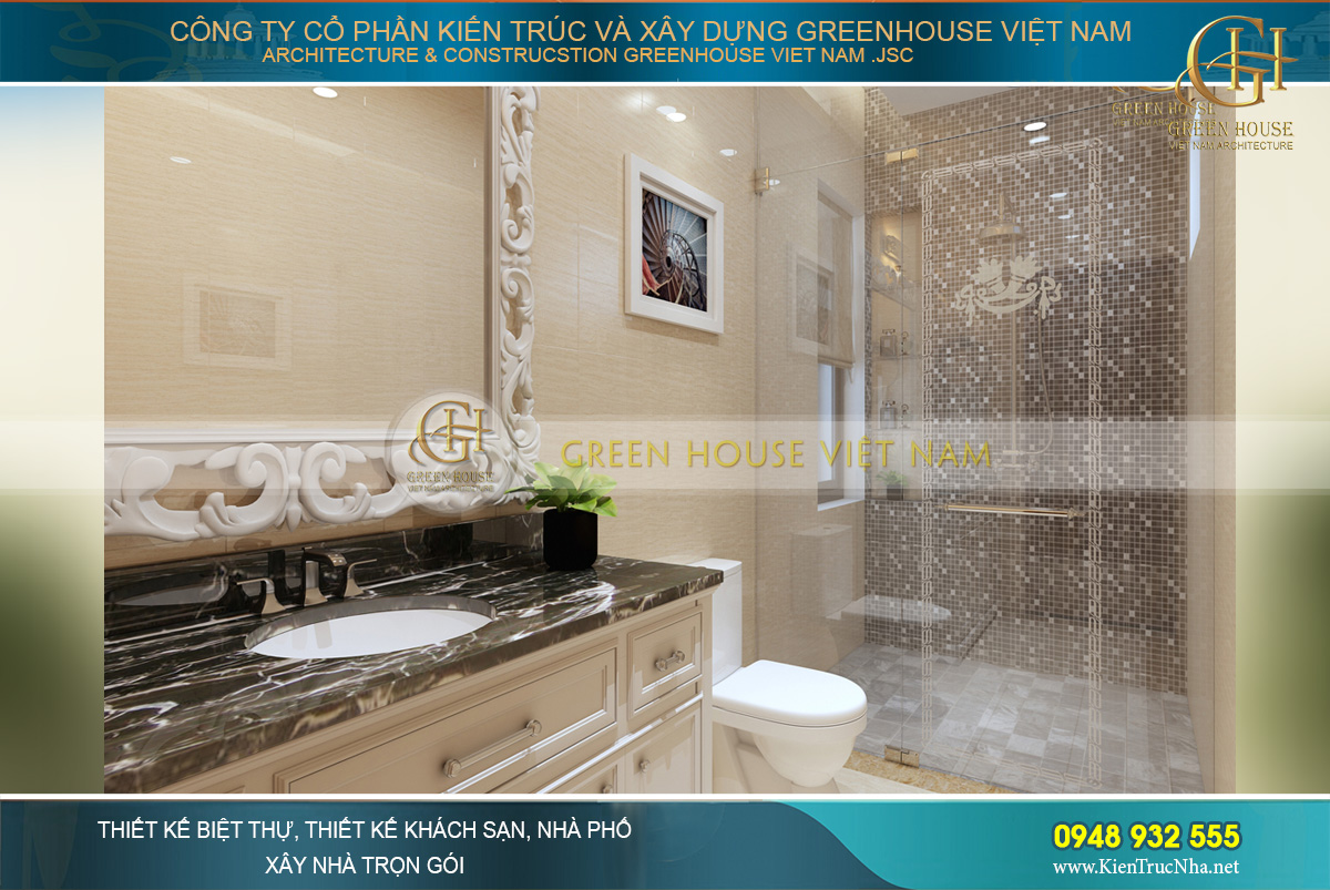 thiết kế nội thất biệt thự tân cổ điển waterfront Hải Phòng