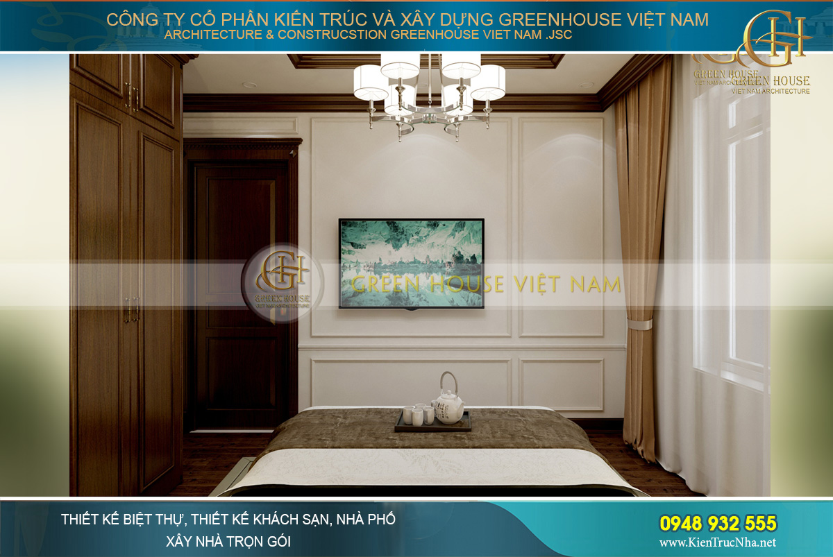 thiết kế nội thất biệt thự tân cổ điển waterfront Hải Phòng