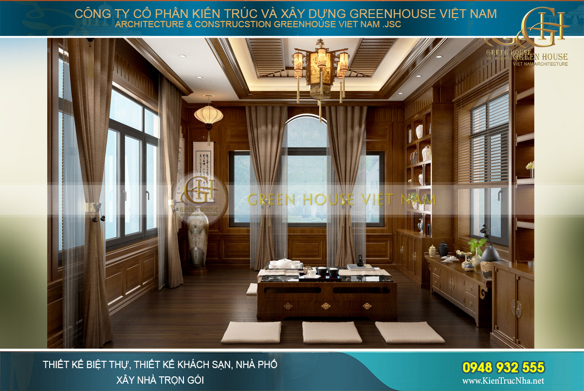 thiết kế nội thất biệt thự tân cổ điển 3 tầng