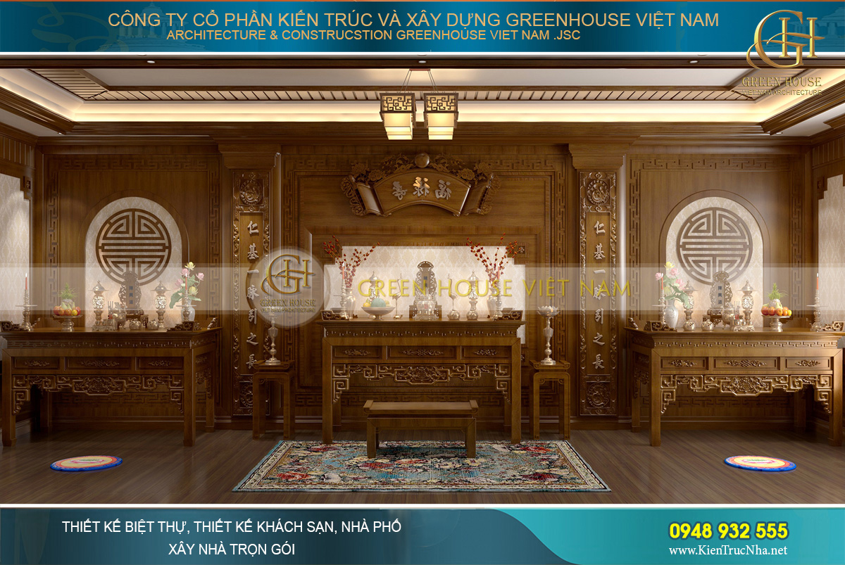 thiết kế nội thất biệt thự tân cổ điển 3 tầng