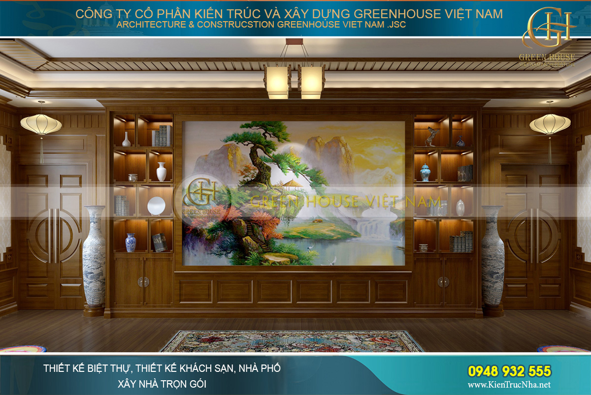 thiết kế nội thất biệt thự tân cổ điển 3 tầng