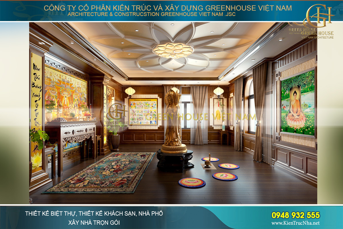 thiết kế nội thất biệt thự tân cổ điển 3 tầng