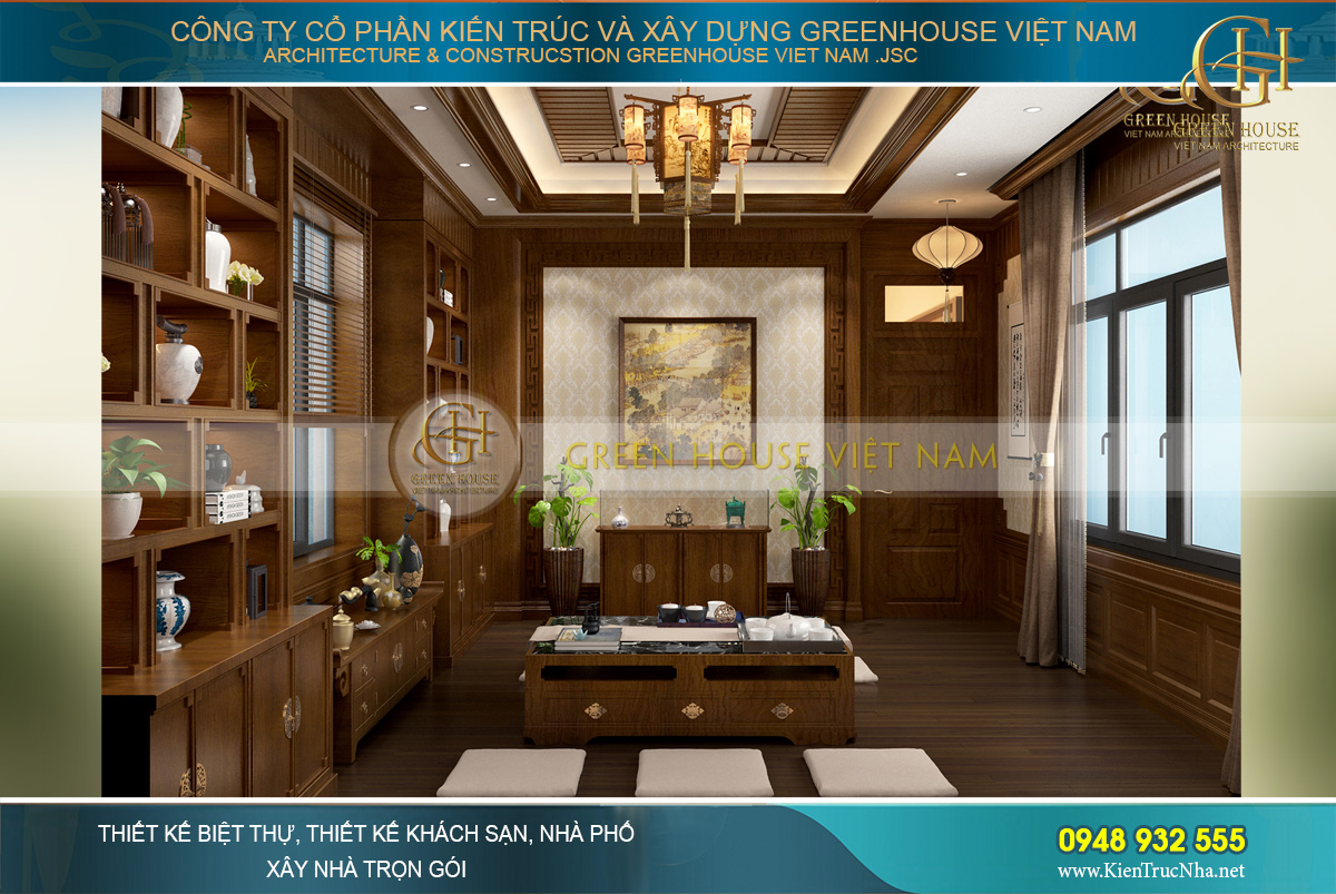 thiết kế nội thất biệt thự tân cổ điển 3 tầng