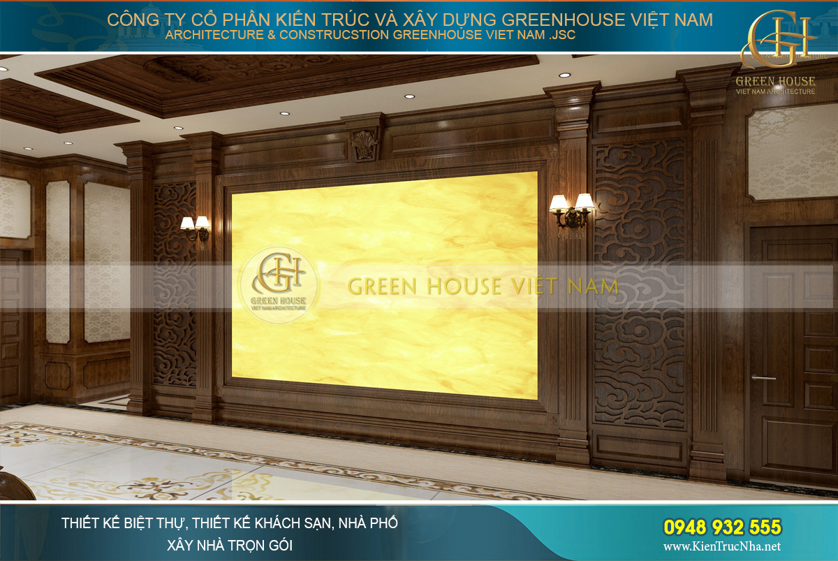 thiết kế nội thất biệt thự tân cổ điển 3 tầng