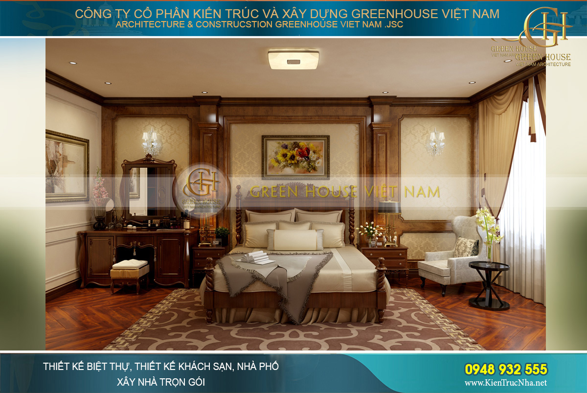 thiết kế nội thất biệt thự tân cổ điển waterfront Hải Phòng