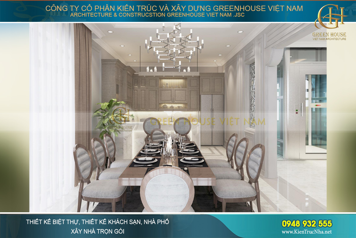 Thiết kế nội thất biệt thự tân cổ điển phong cách Hollywood tại Hải Phòng