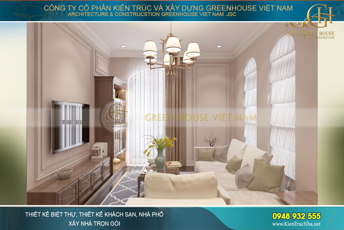 Thiết kế nội thất biệt thự tân cổ điển phong cách Hollywood tại Hải Phòng