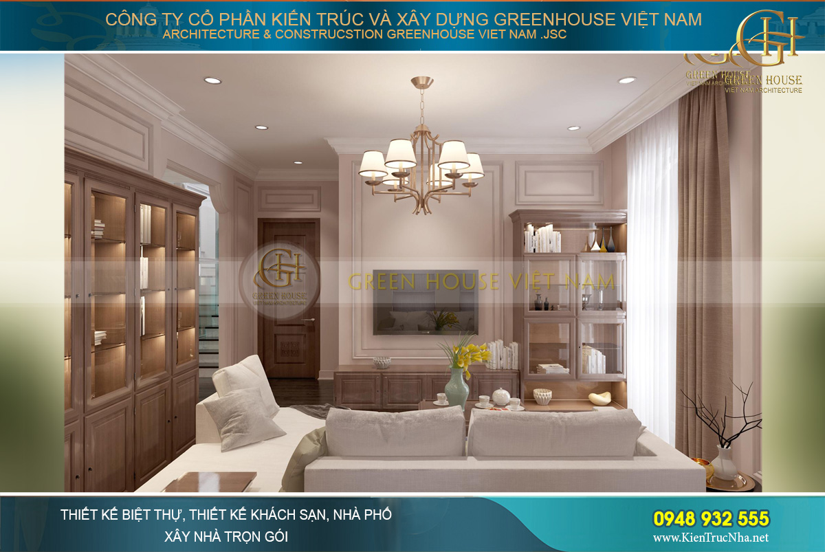 Thiết kế nội thất biệt thự tân cổ điển phong cách Hollywood tại Hải Phòng