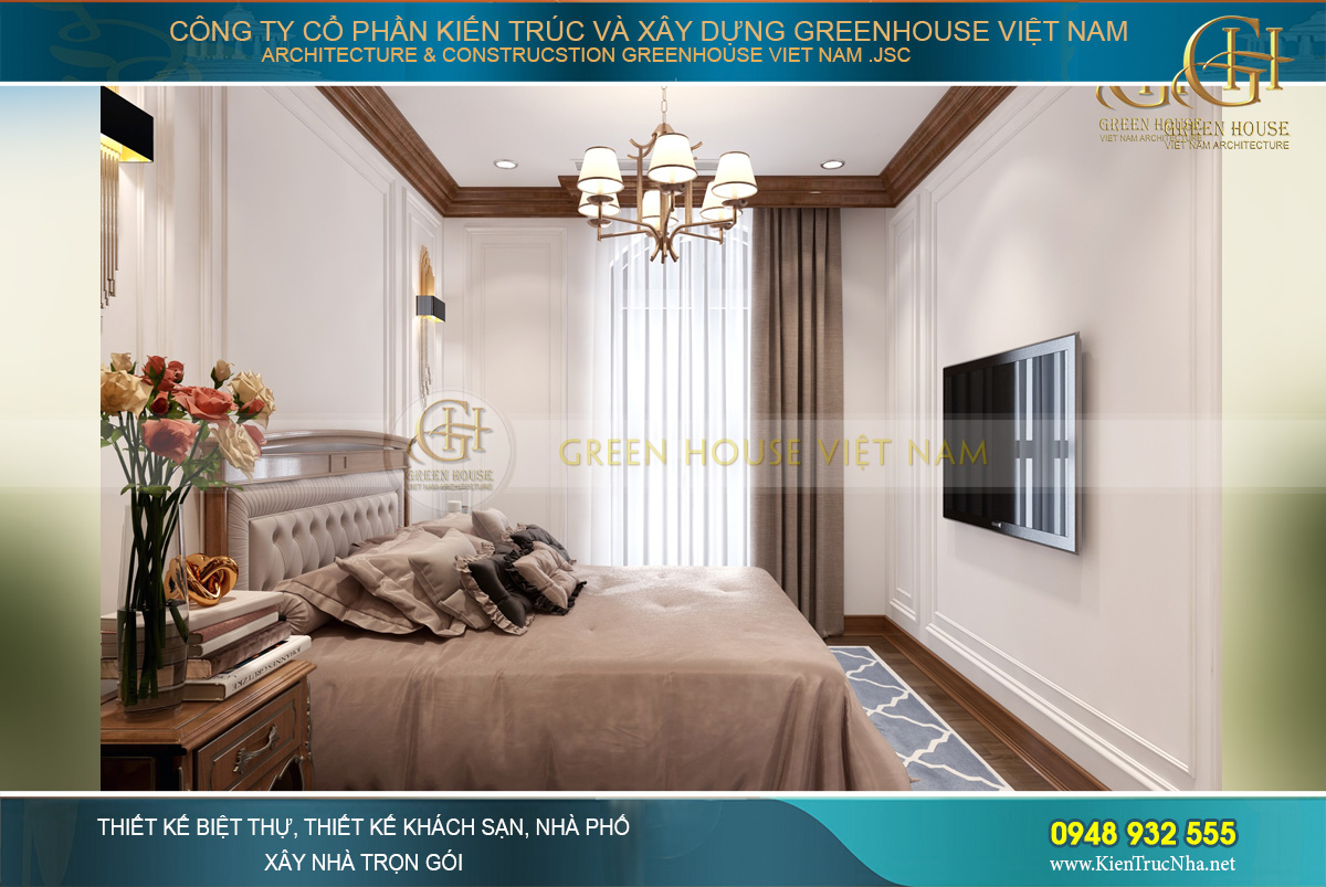 thiết kế nội thất biệt thự tân cổ điển á đông hải phòng