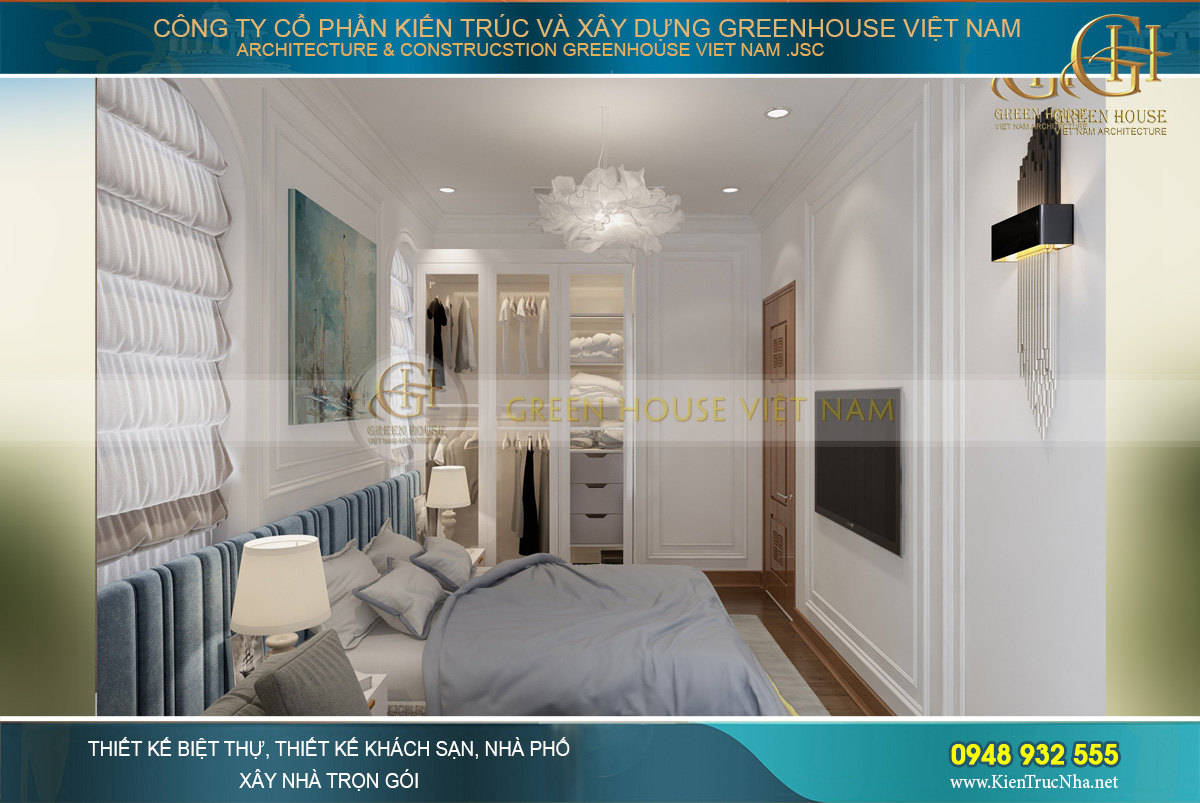 thiết kế nội thất biệt thự tân cổ điển á đông hải phòng