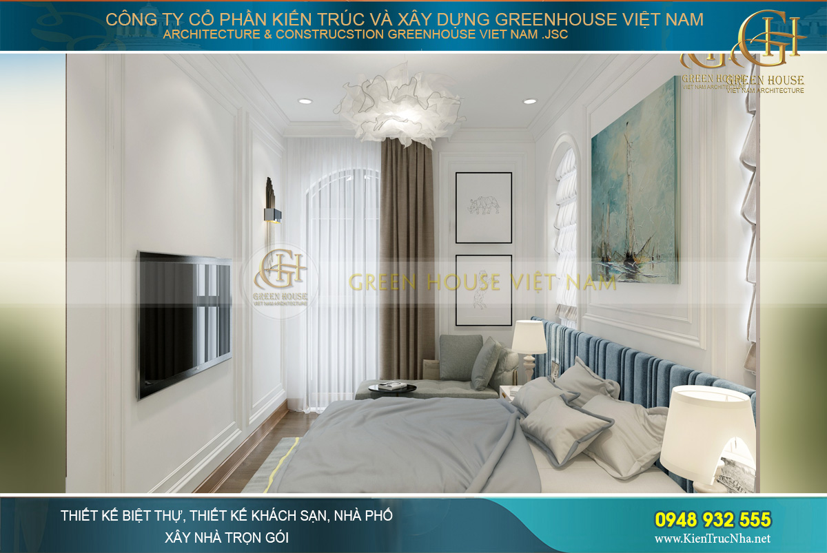 thiết kế nội thất biệt thự tân cổ điển á đông hải phòng