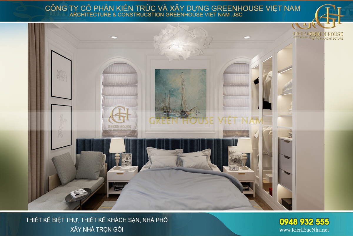 thiết kế nội thất biệt thự tân cổ điển á đông hải phòng