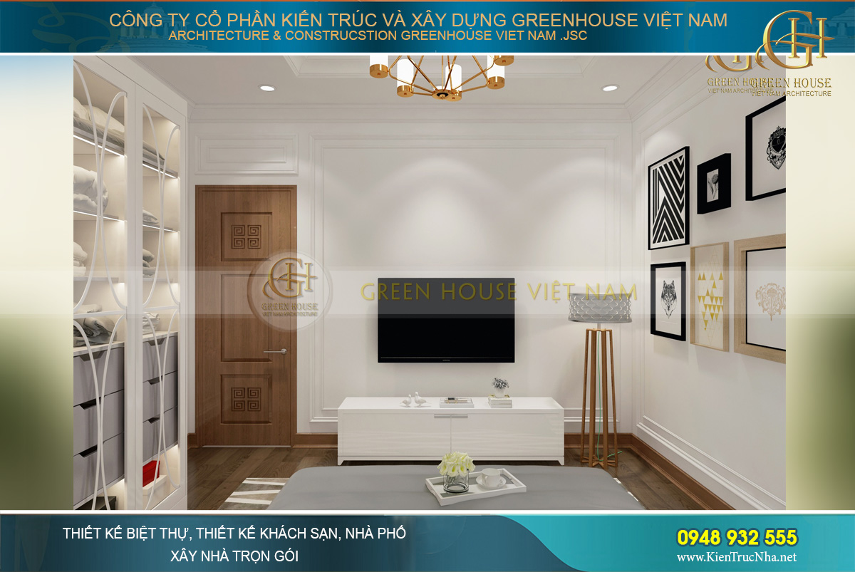 thiết kế nội thất biệt thự tân cổ điển á đông hải phòng