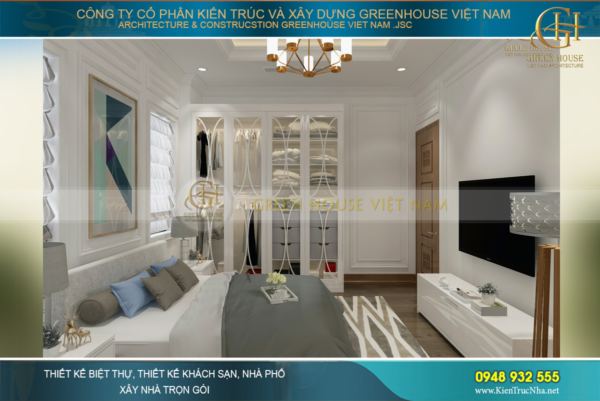 thiết kế nội thất biệt thự tân cổ điển á đông hải phòng