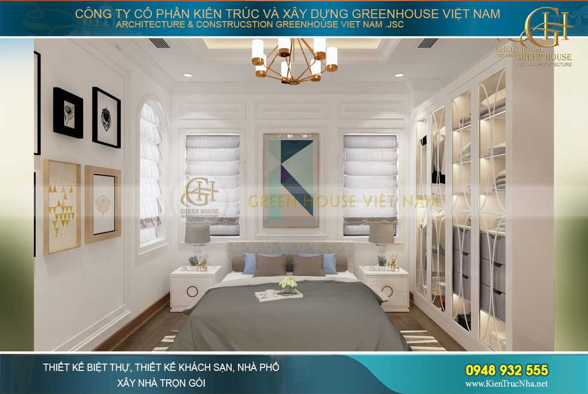 thiết kế nội thất biệt thự tân cổ điển á đông hải phòng