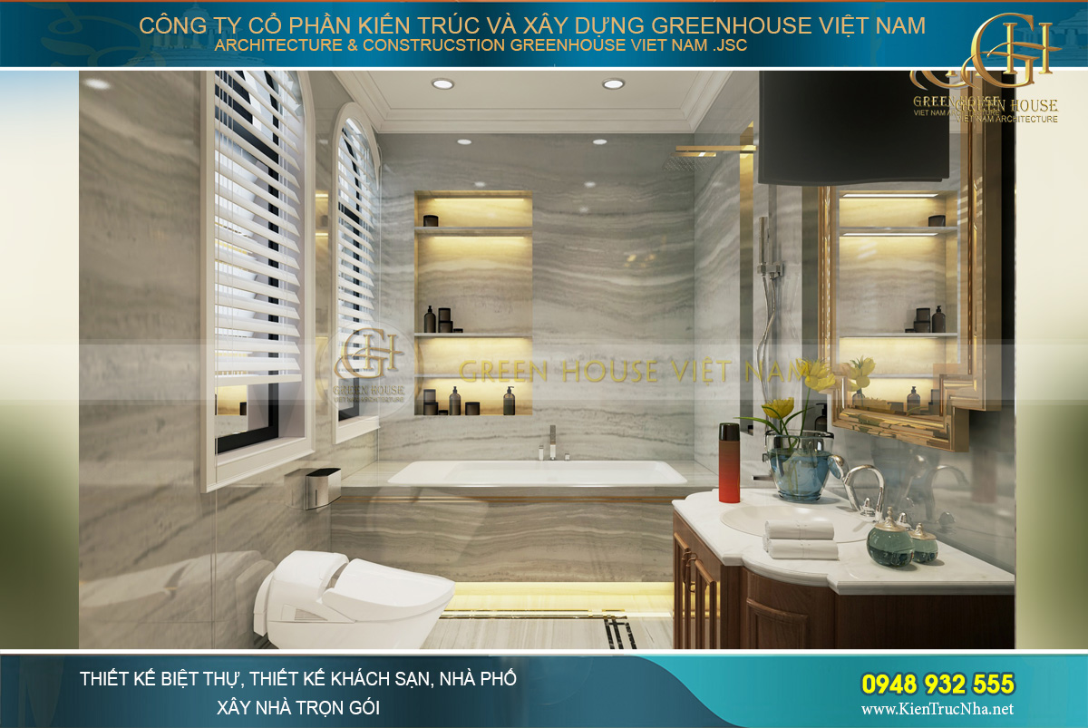 thiết kế nội thất biệt thự tân cổ điển á đông hải phòng