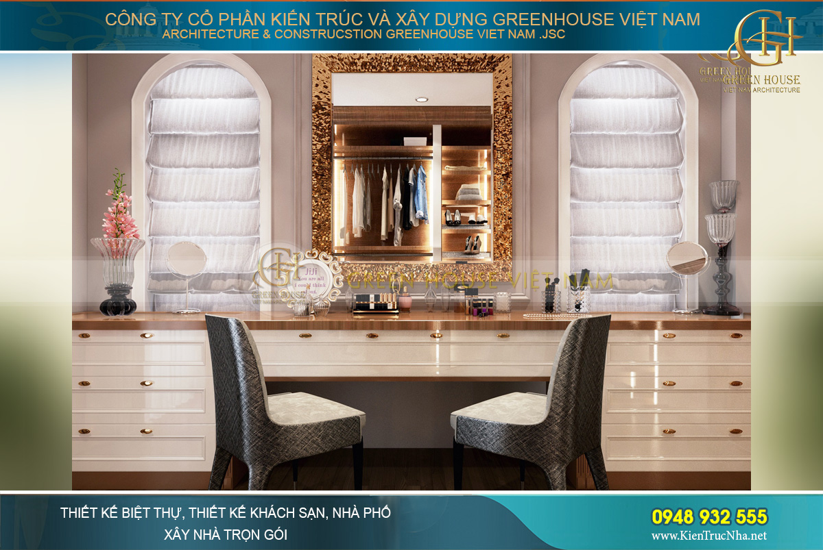 thiết kế nội thất biệt thự tân cổ điển á đông hải phòng