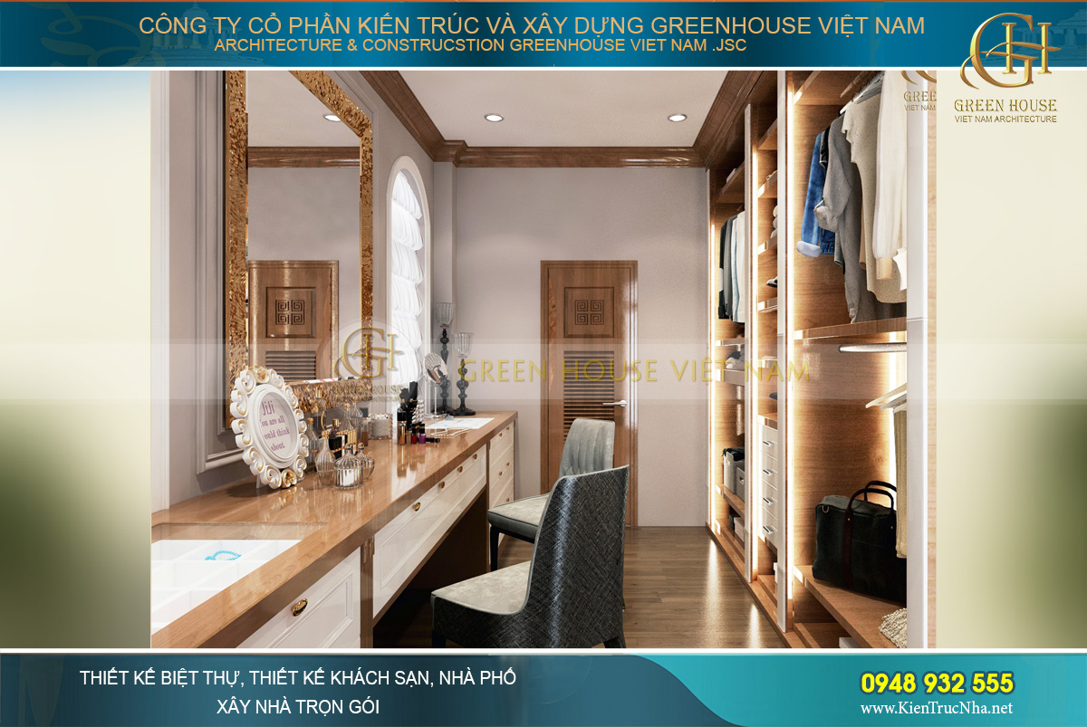 thiết kế nội thất biệt thự tân cổ điển á đông hải phòng