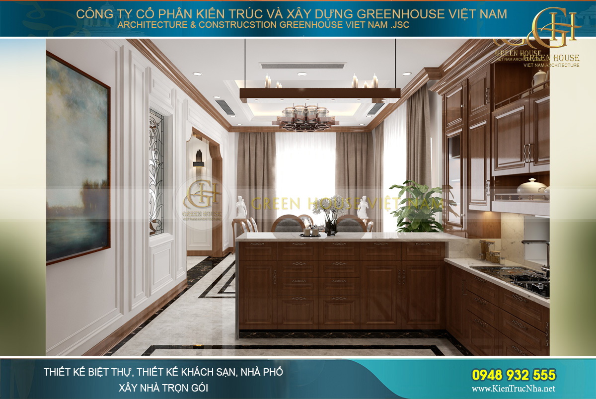 thiết kế nội thất biệt thự tân cổ điển á đông hải phòng