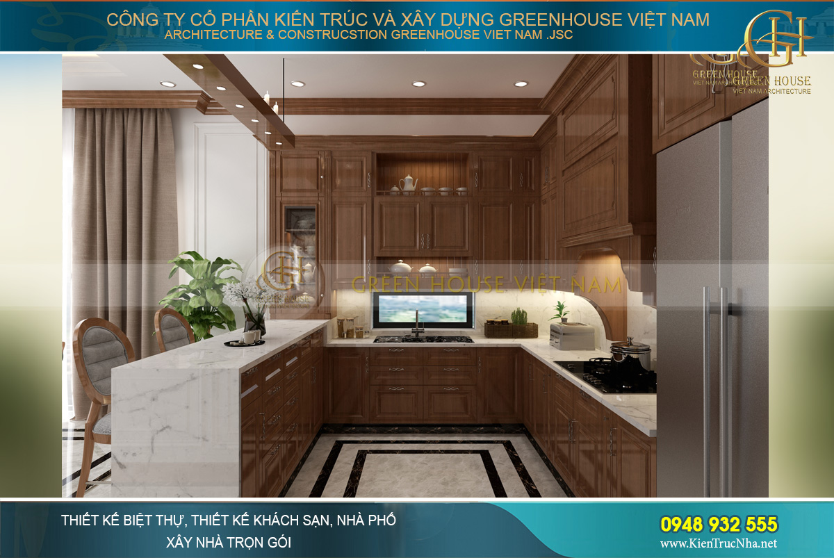 thiết kế nội thất biệt thự tân cổ điển á đông hải phòng