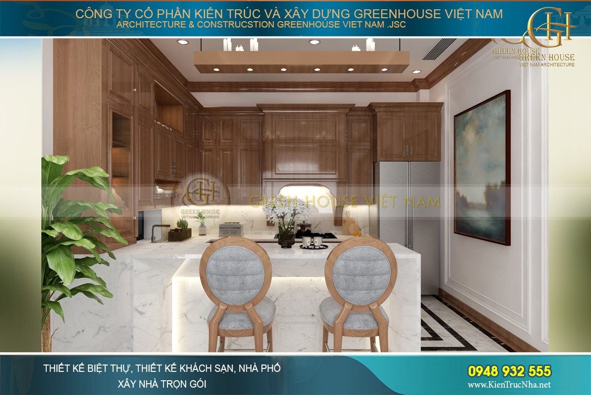 thiết kế nội thất biệt thự tân cổ điển á đông hải phòng