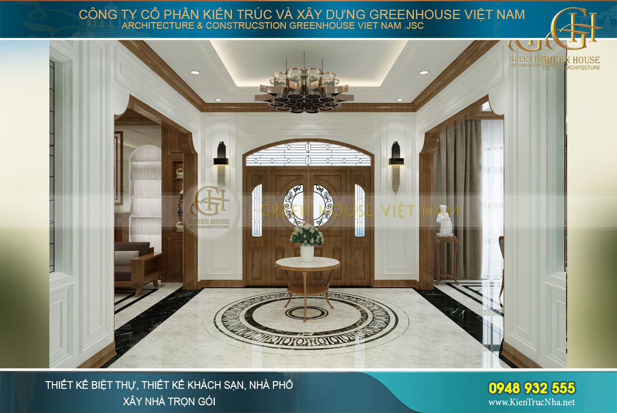 thiết kế nội thất biệt thự tân cổ điển á đông hải phòng