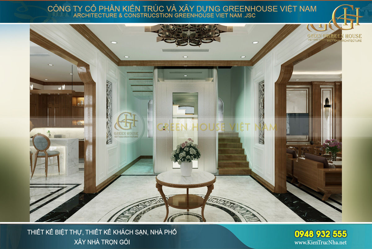 thiết kế nội thất biệt thự tân cổ điển á đông hải phòng