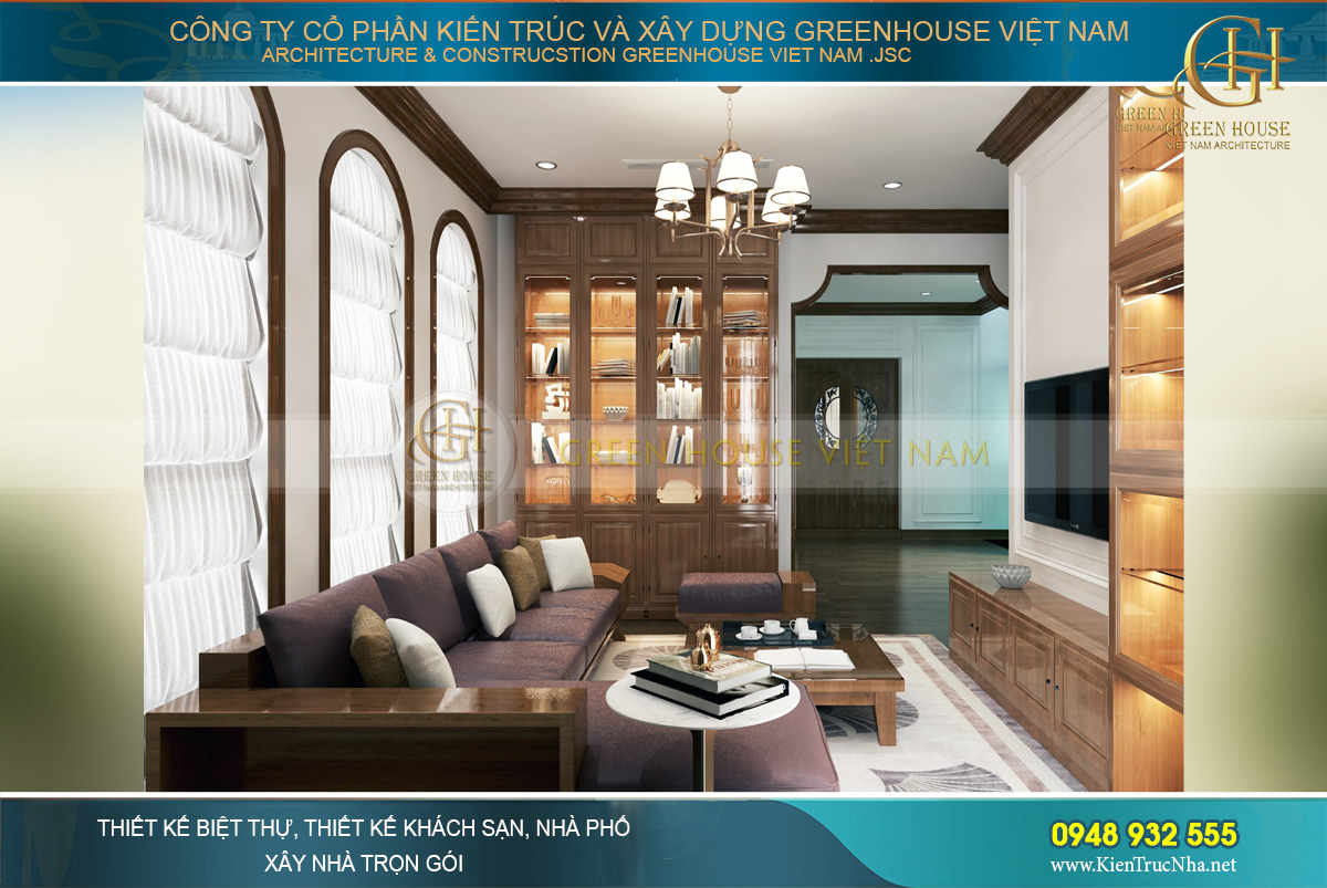 thiết kế nội thất biệt thự tân cổ điển á đông hải phòng