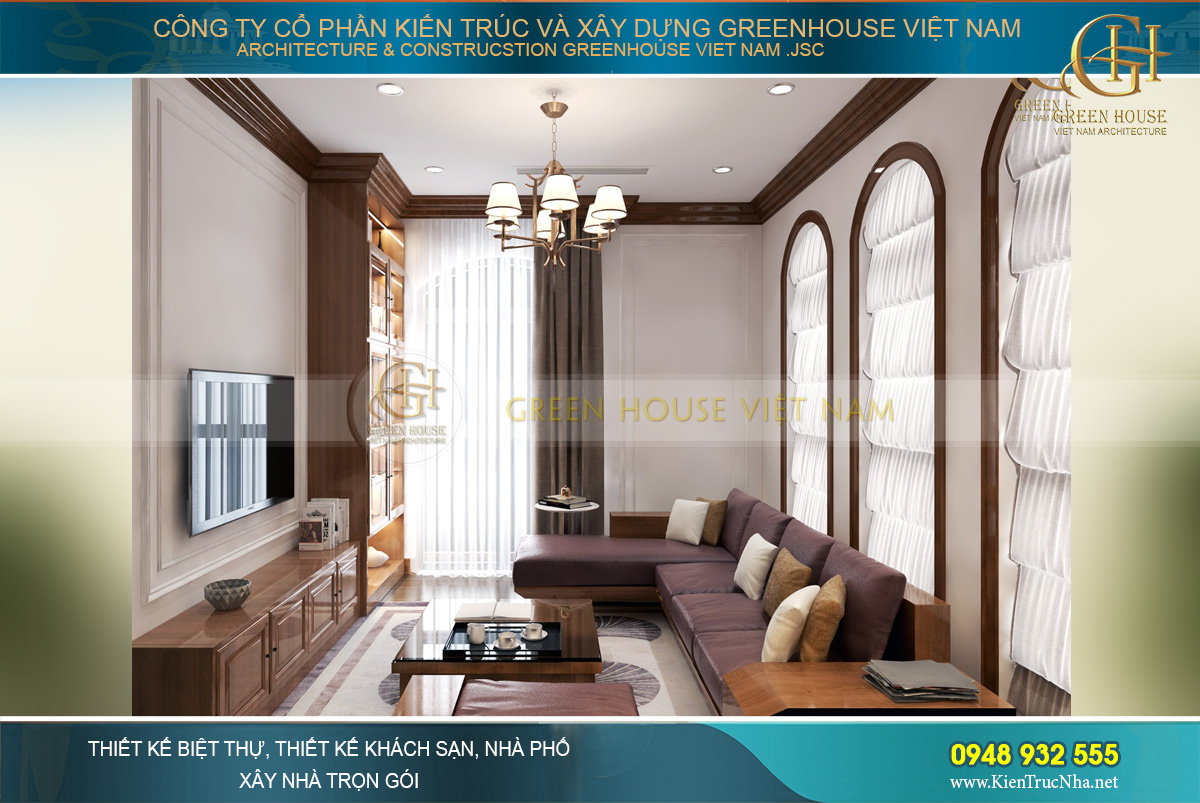 thiết kế nội thất biệt thự tân cổ điển á đông hải phòng