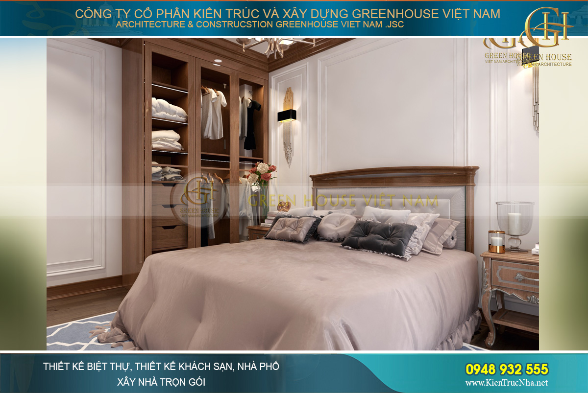 thiết kế nội thất biệt thự tân cổ điển á đông hải phòng