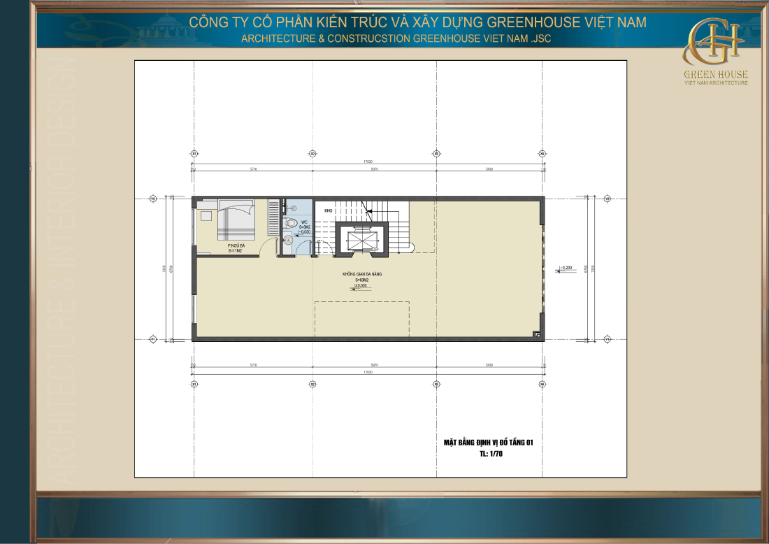 Bố trí công năng sử dụng của tầng 1 dành cho không gian đa năng