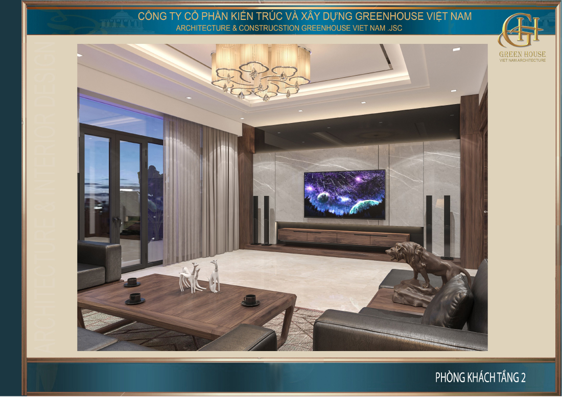 Góc nhìn từ phòng khách ra bên ngoài