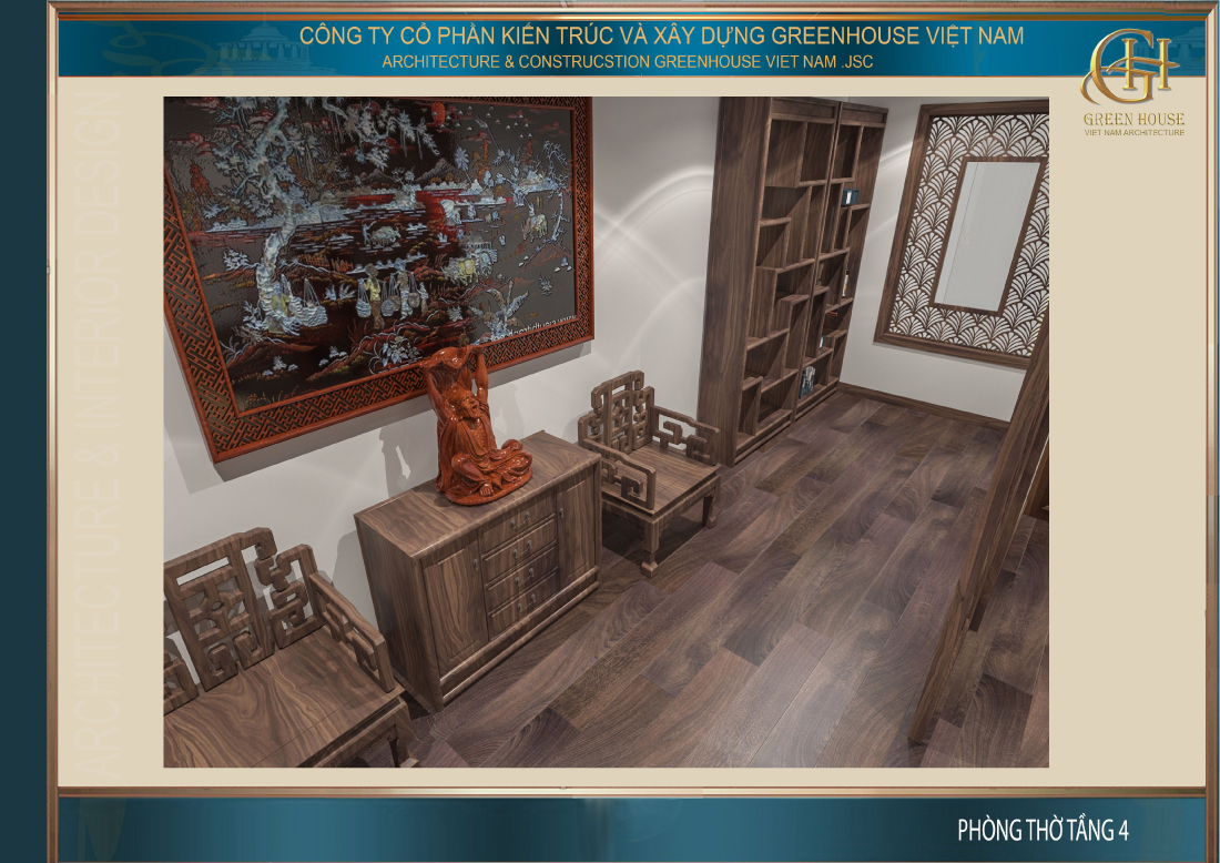 Thiết kế phòng kỷ vật với chất liệu gỗ chủ đạo