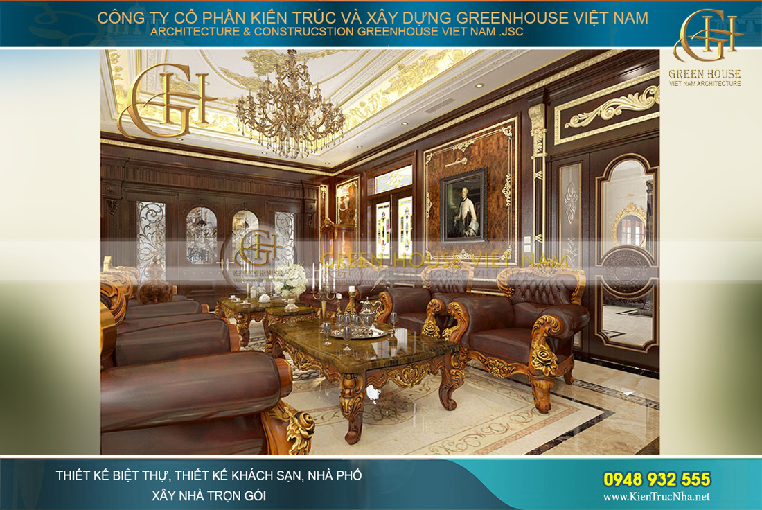 thi công thực tế biệt thự tân cổ điển 3 tầng tại Bắc Giang