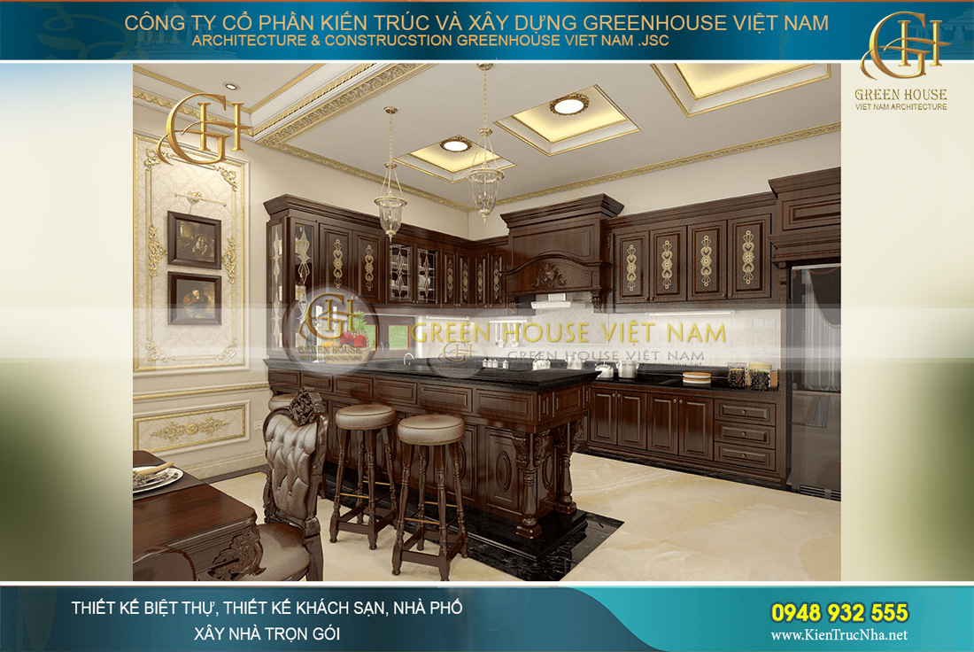 thi công thực tế biệt thự tân cổ điển 3 tầng tại Bắc Giang