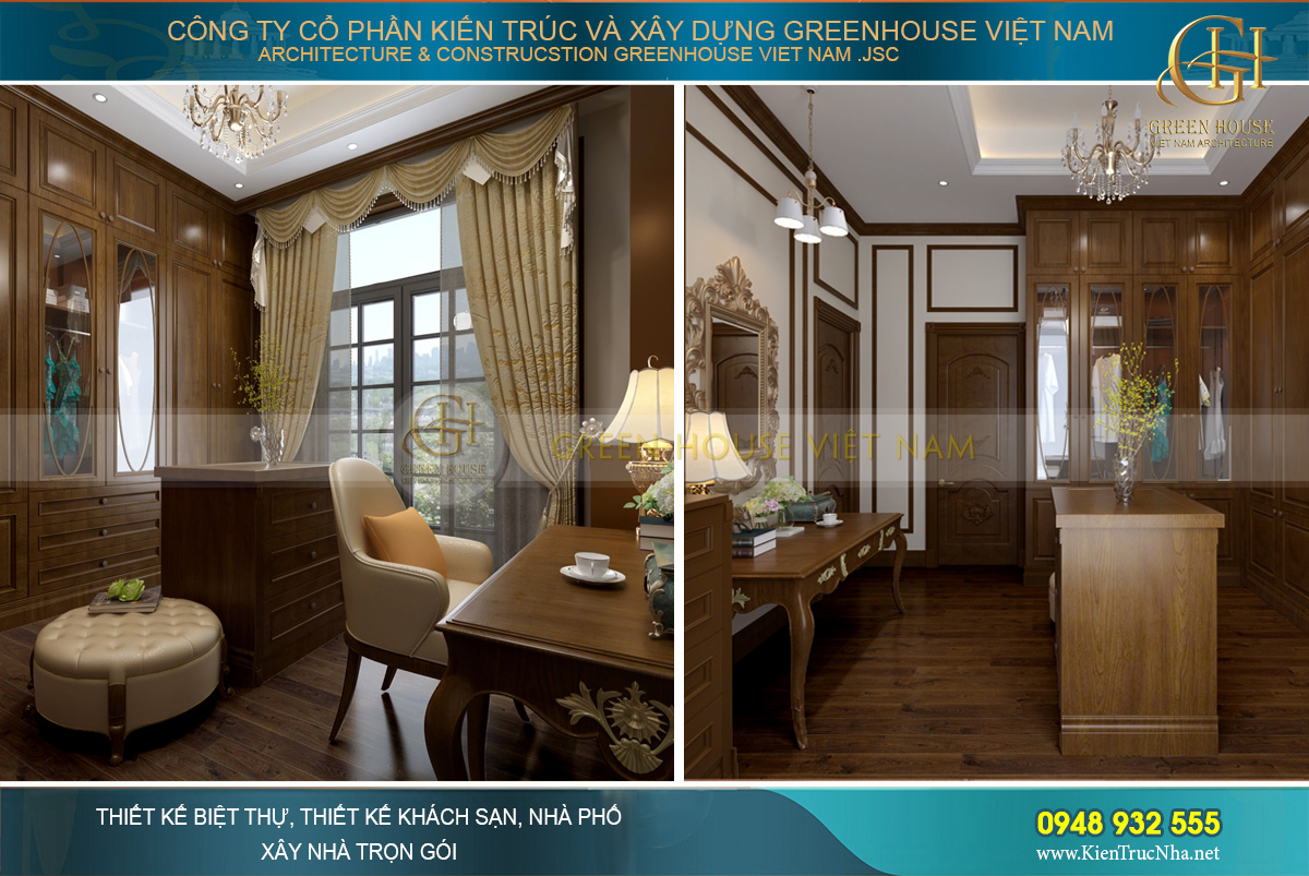 thiết kế biệt thự tân cổ điển 3 tầng tại Quảng Ninh