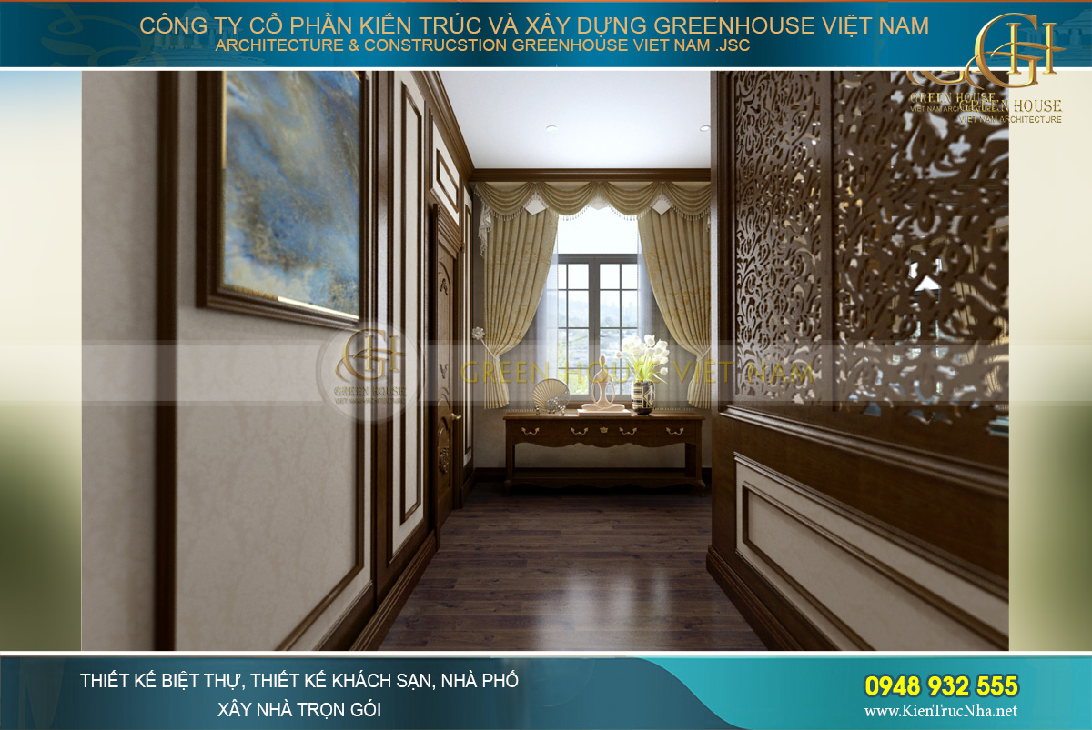 thiết kế biệt thự tân cổ điển 3 tầng tại Quảng Ninh