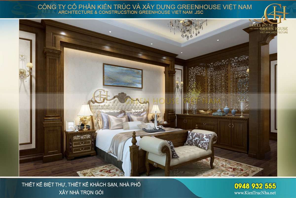 thiết kế biệt thự tân cổ điển 3 tầng tại Quảng Ninh