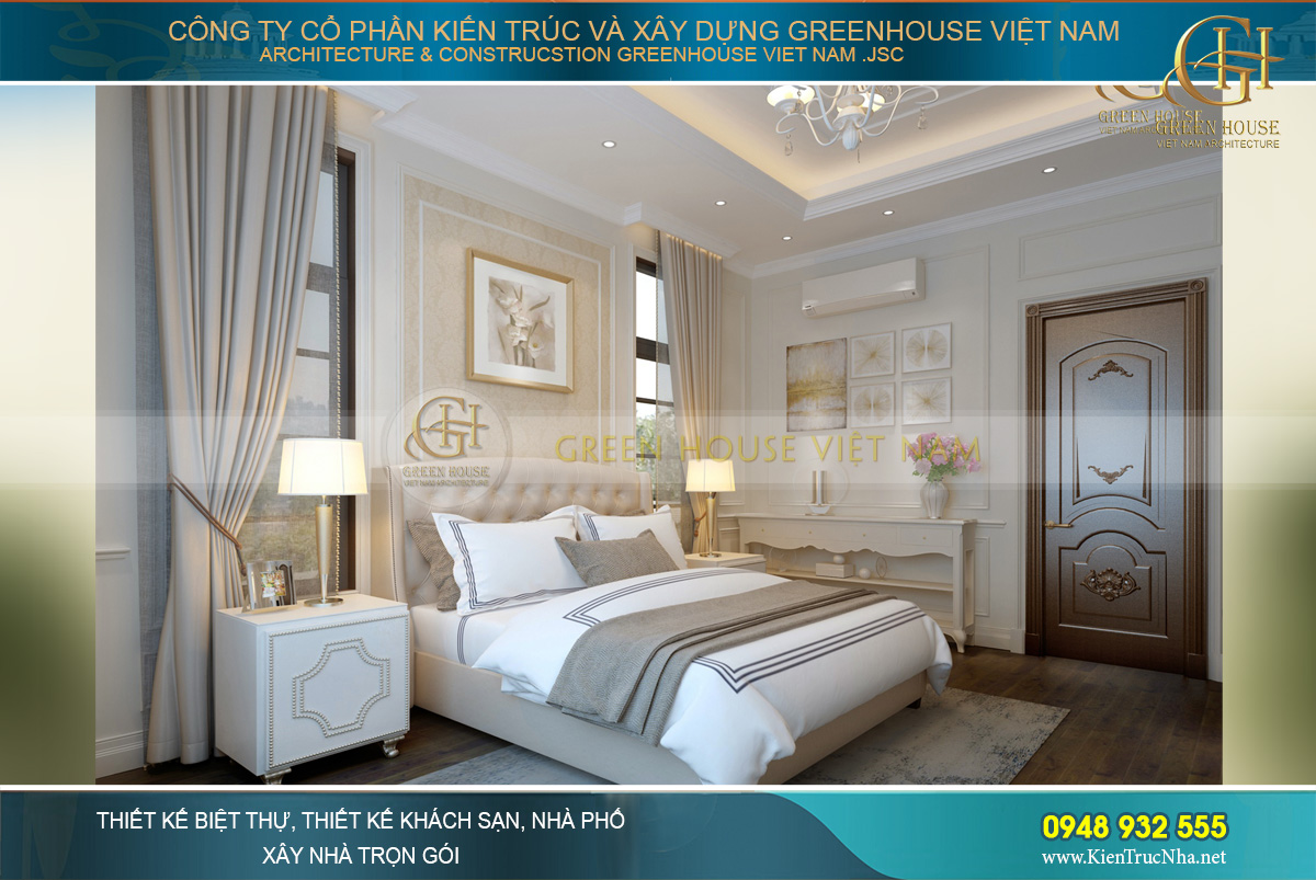 thiết kế biệt thự tân cổ điển 3 tầng tại Quảng Ninh