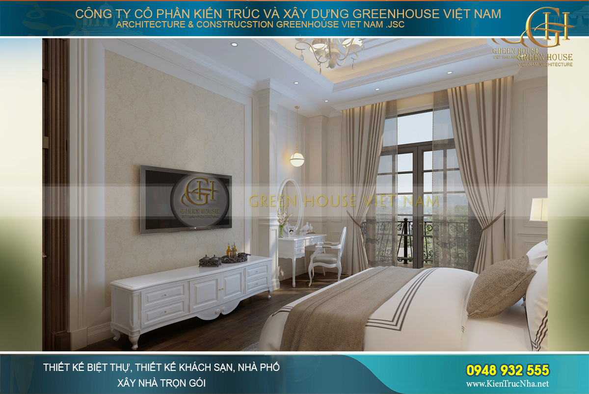 thiết kế biệt thự tân cổ điển 3 tầng tại Quảng Ninh