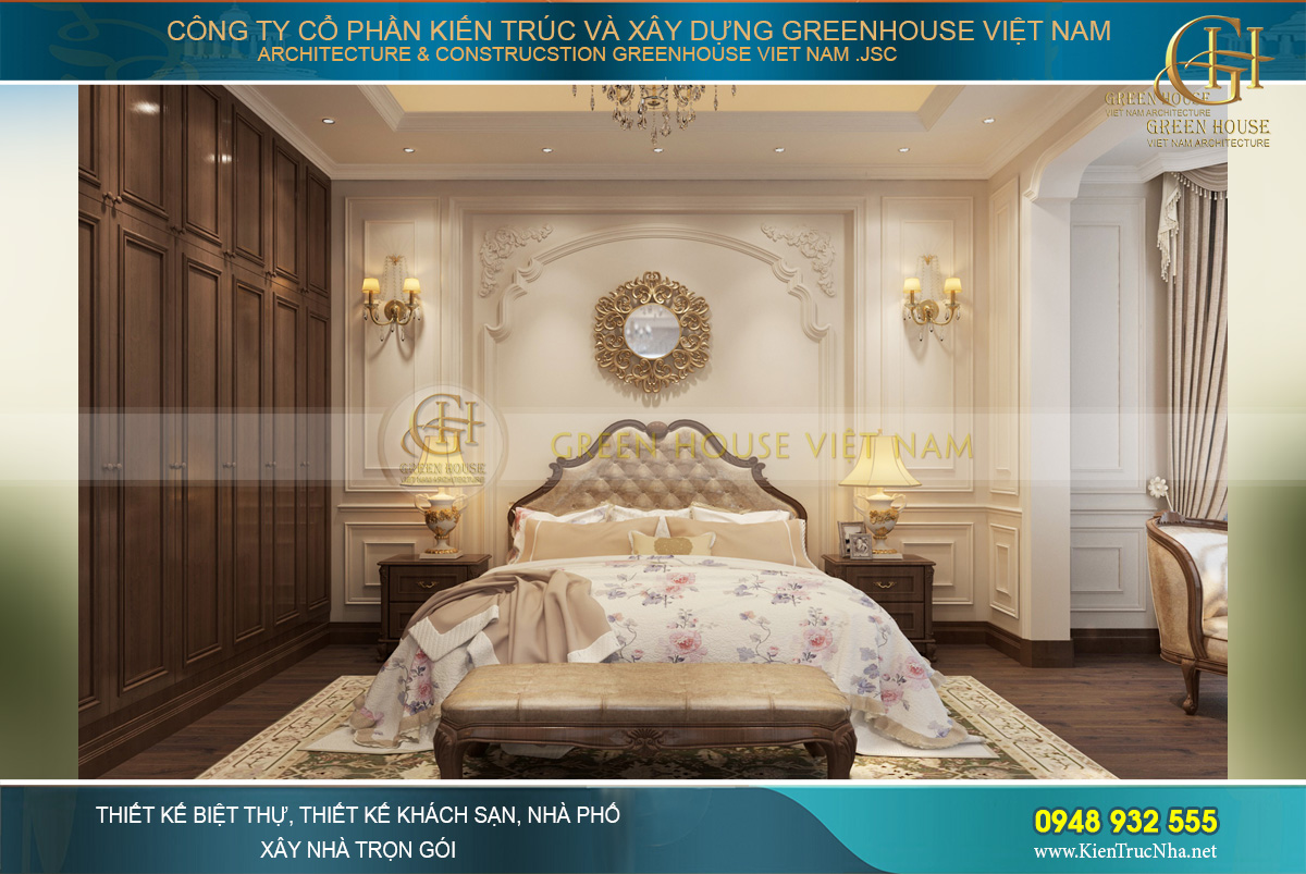 thiết kế biệt thự tân cổ điển 3 tầng tại Quảng Ninh