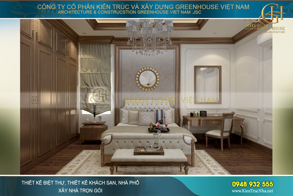 thiết kế biệt thự tân cổ điển 3 tầng tại Quảng Ninh