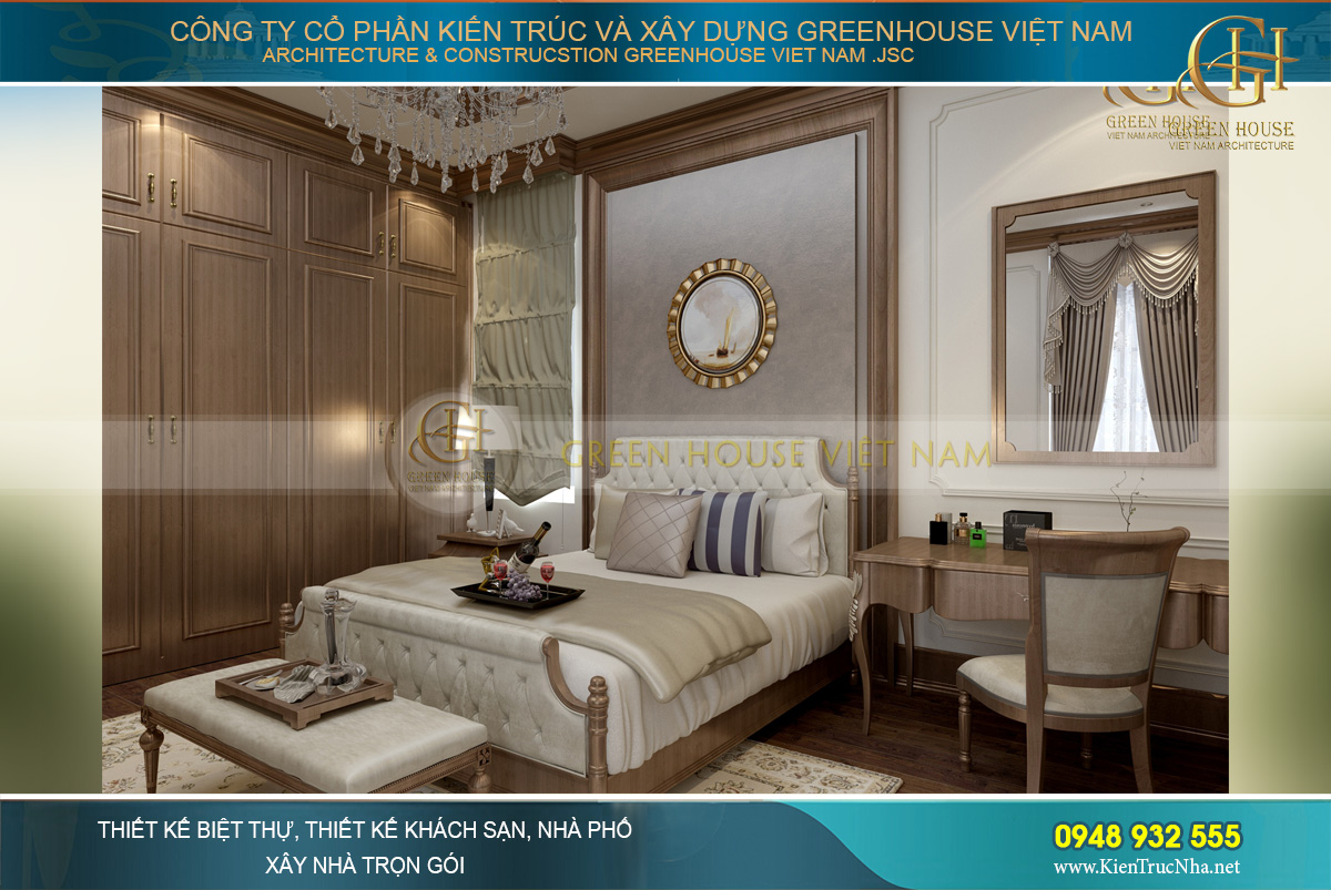 thiết kế biệt thự tân cổ điển 3 tầng tại Quảng Ninh