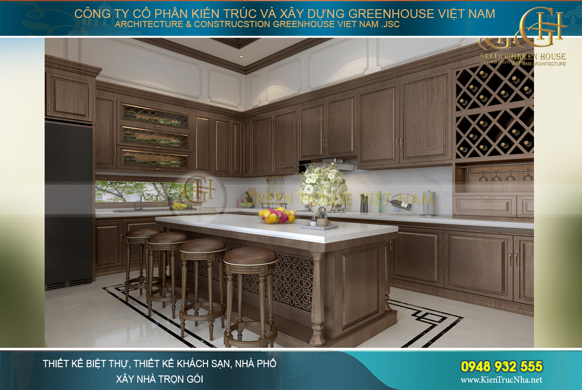 thiết kế biệt thự tân cổ điển 3 tầng tại Quảng Ninh