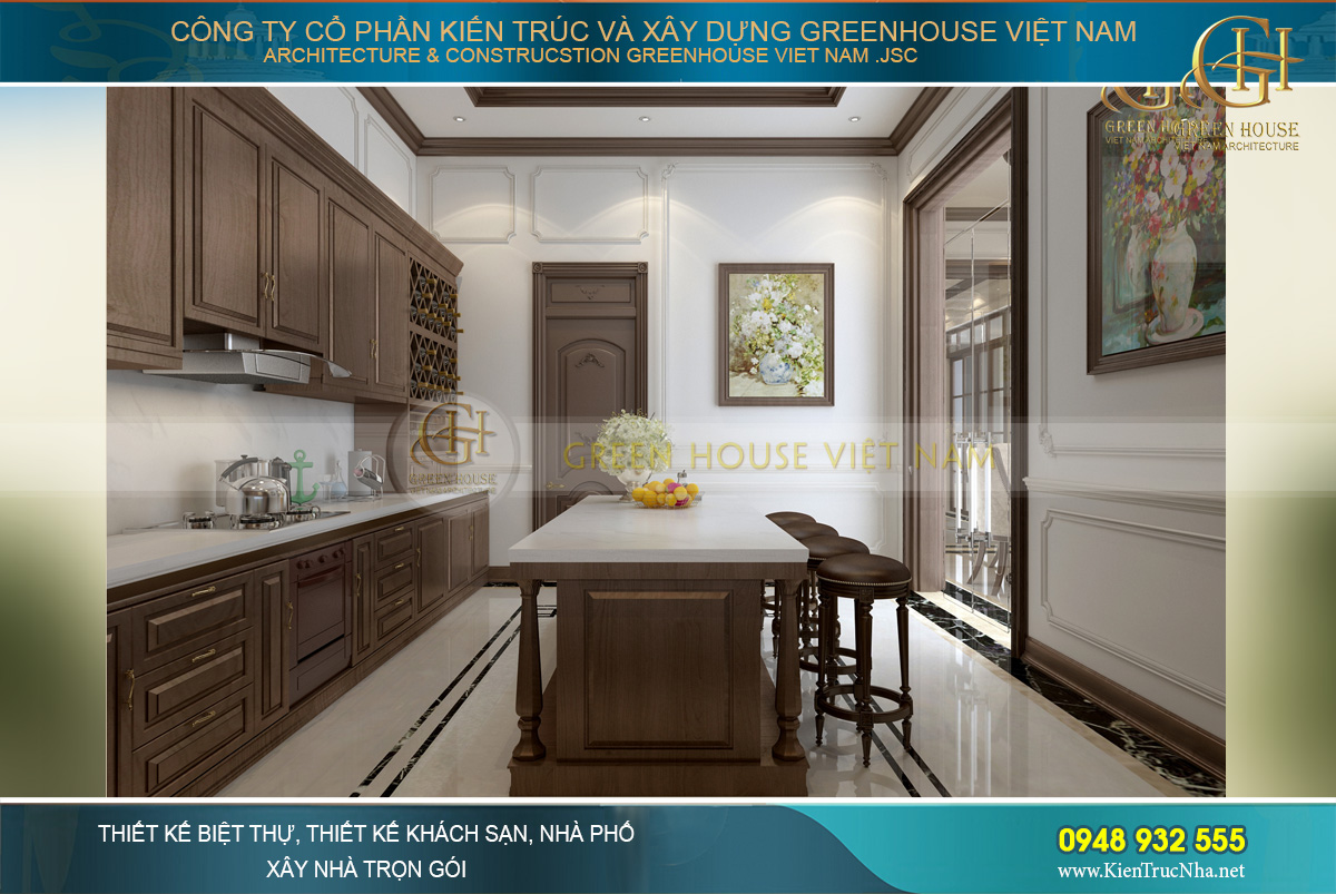 thiết kế biệt thự tân cổ điển 3 tầng tại Quảng Ninh